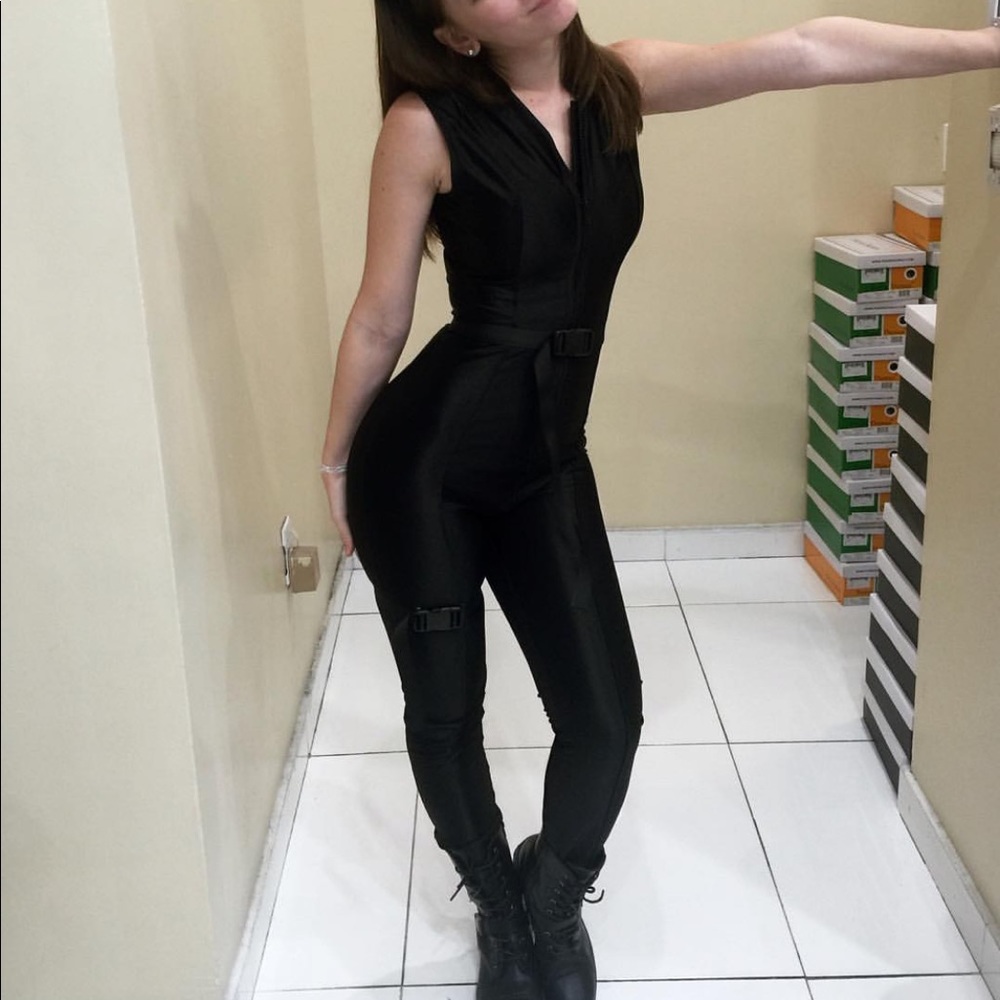 H&M Halloween Black Catsuit Bodysuit